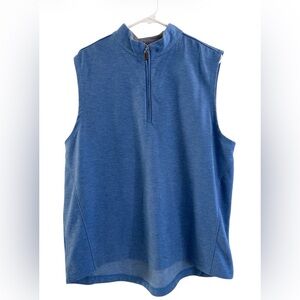 Peter Millar Men's Blue Casual Golf Vest - Sea Island